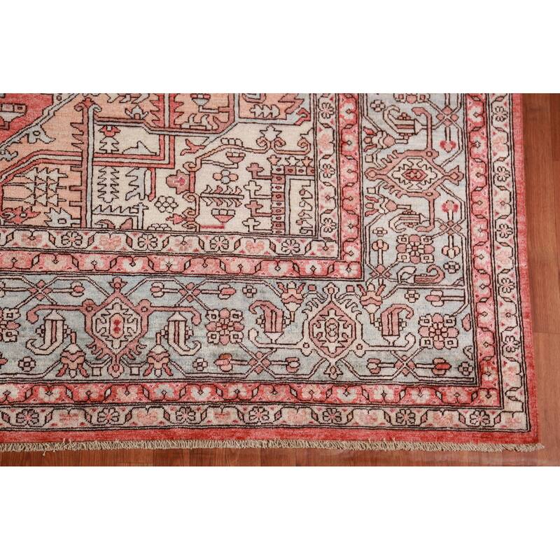 Vegetable Dye Heriz Serapi Oriental Large Rug Handmade Wool Carpet - 10'2"x 14'1"