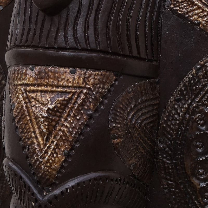 Handmade Butterfly Mask African Wood Mask (West Africa) - Black/gold