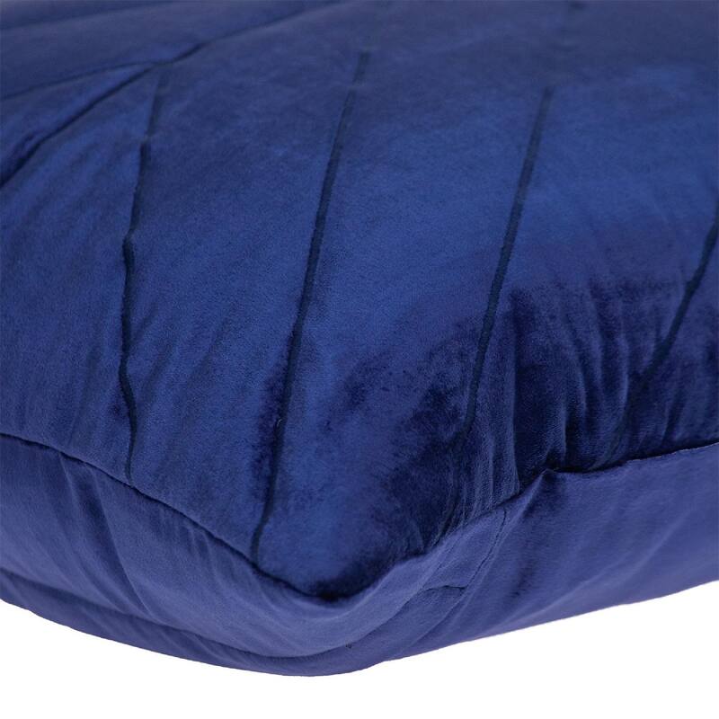 20" Blue Symmetry Stitch Pattern Throw Pillow