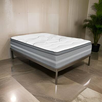 Dani 14 Inch California King Mattress, Pocket Coil Hybrid, Foam Layers