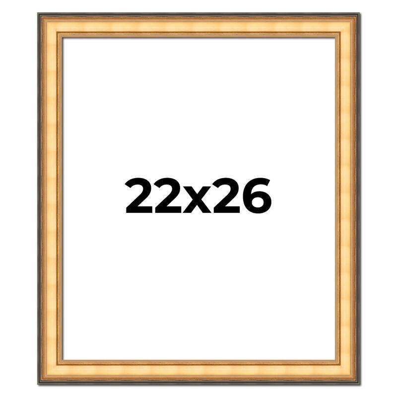 22x26 Frame Gold Plein Aire Solid Wood Picture Frame Width 2 Inches |