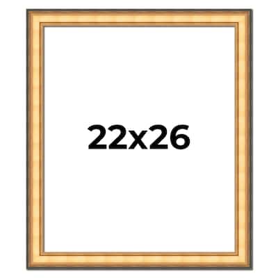 22x26 Frame Gold Plein Aire Solid Wood Picture Frame Width 2 Inches |