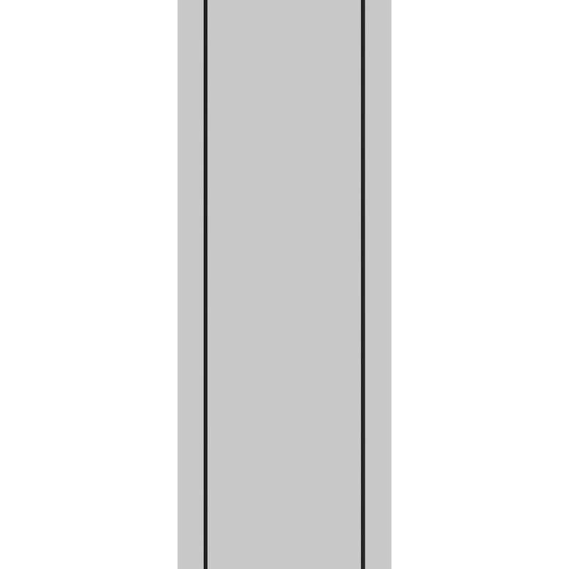 French Pocket Door 28x80 with Planum 0016 Grey Matte with Kit Trims Rail - 18" x 96"