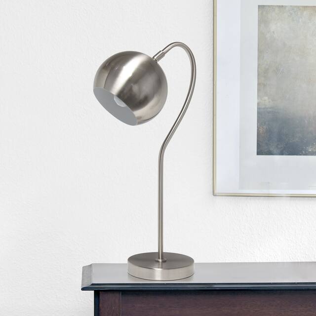 Lalia Home Mid Century Curved Table Lamp with Dome Shade