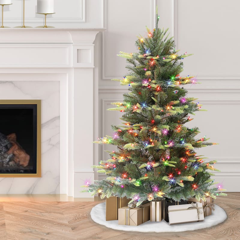 Puleo International 4.5 ft. Pre-lit Aspen Fir Tree - 4.5 Foot