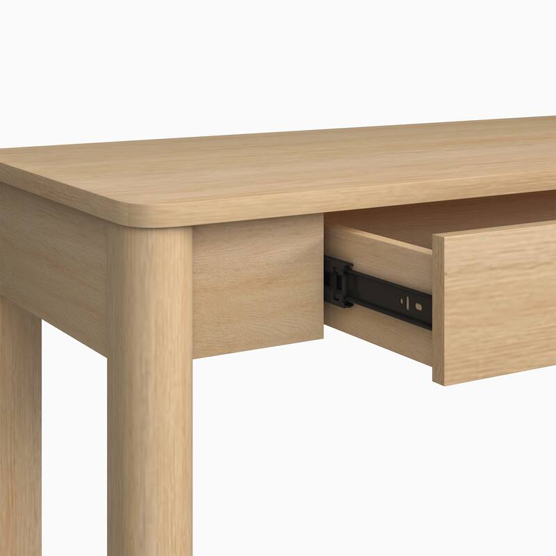 Walker Edison Modern Writing Desk with Drawer Storage