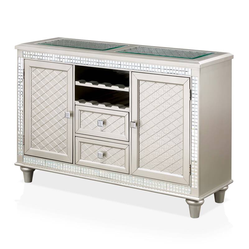 Furniture of America Medlee Modern Glam Champagne 2-drawer Server