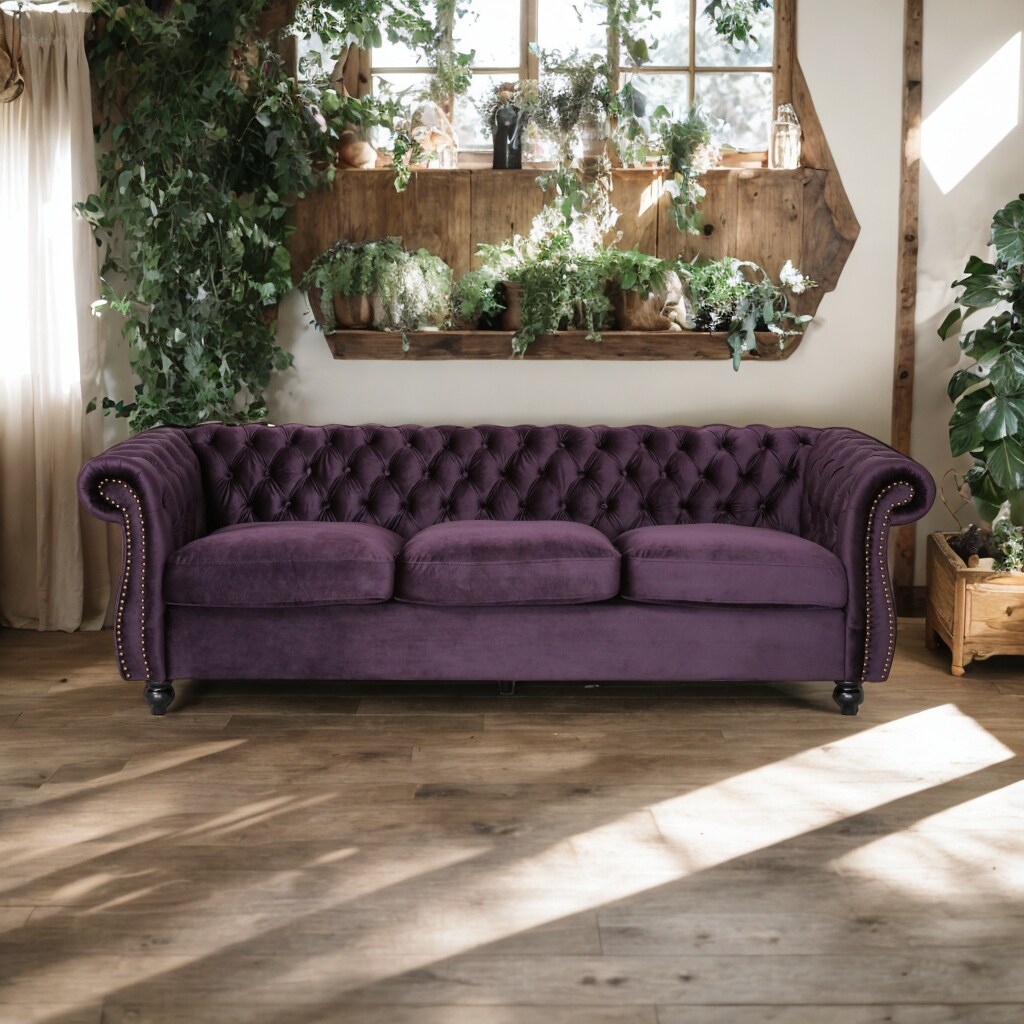 Luxurious-3-Seater-Purple-