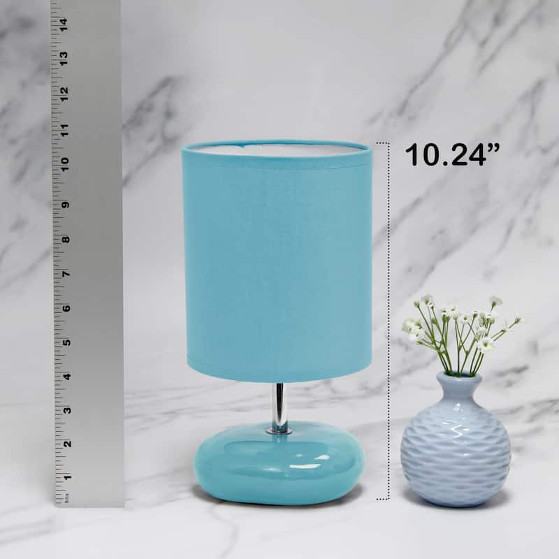 Creekwood Home 10.24" Traditional Mini Round Rock Table Lamp - 10.24