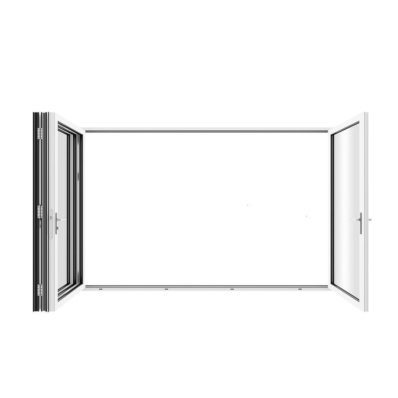 KaMic 120" x 96" 4-Panel Aluminum Patio Folding Door Right to Left-Outswing