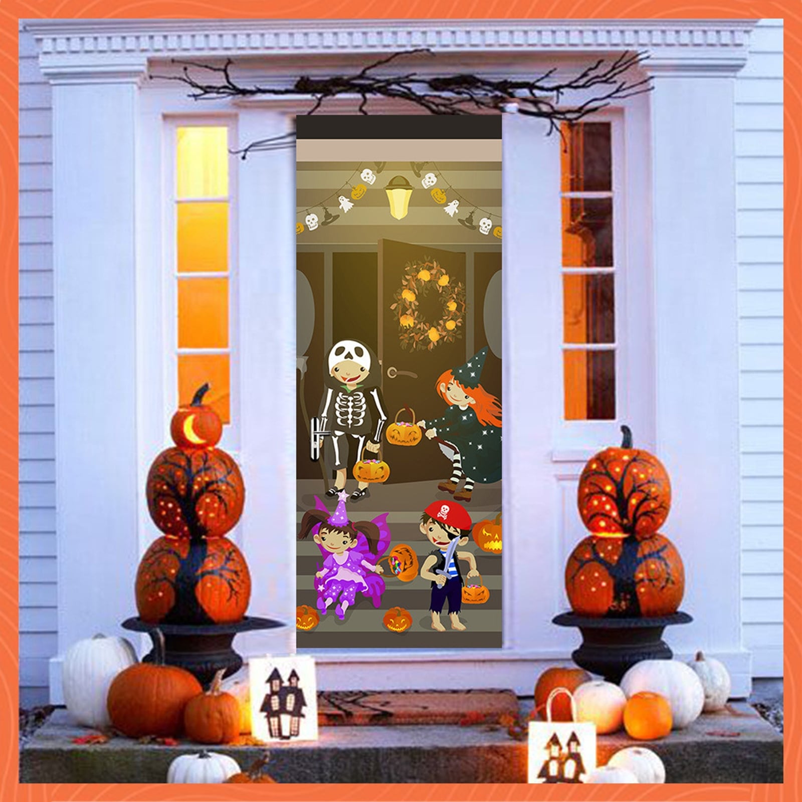 Gemmy The Nightmare Before Christmas Jack On Pumpkin 18 Plush Front Door  Greeter