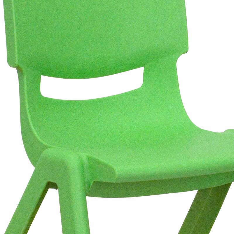 2 Pack Plastic Stackable Preschool Chair with 10.5" Seat Height - 14"D x 12.5"W x 20"H