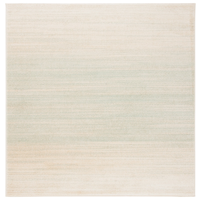 SAFAVIEH Adirondack Muzeyyen Ombre Distressed Rug - 6' Square - Green/Ivory