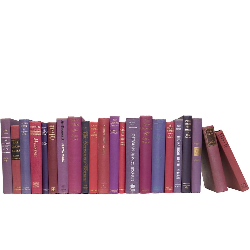 Books Purple Decorative Accessories: Vintage Berry Color By The Foot