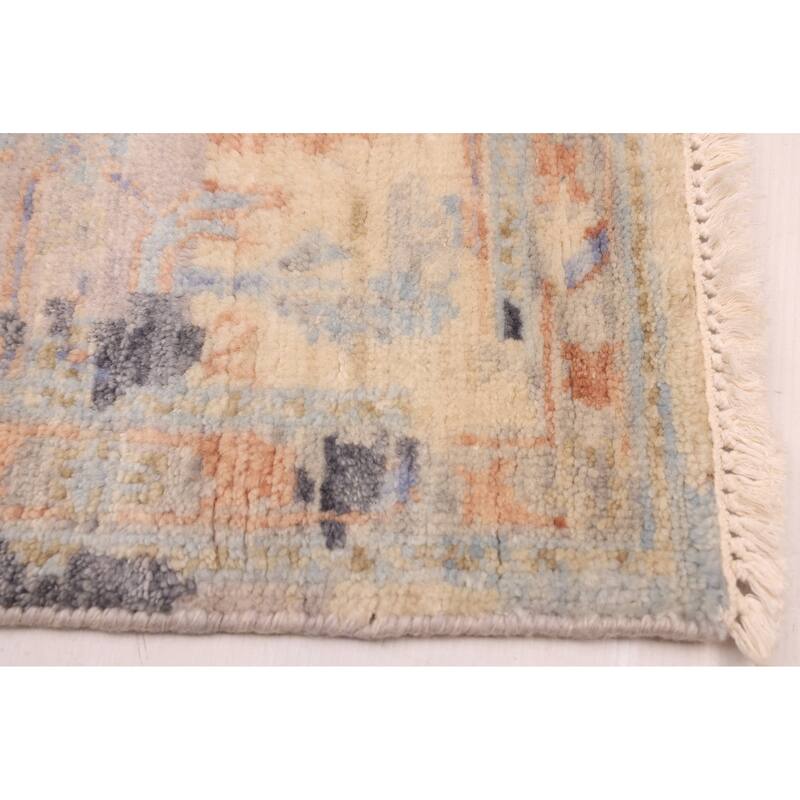 ECARPETGALLERY Hand-knotted Jules Serapi Light Blue Wool Rug - 7'11 x 9'10