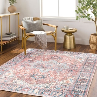 Cantu Machine Washable Distressed Area Rug