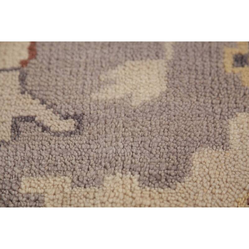 Earth Tone Oushak Indian Area Rug Handmade Wool Carpet - 6'0" x 9'1"
