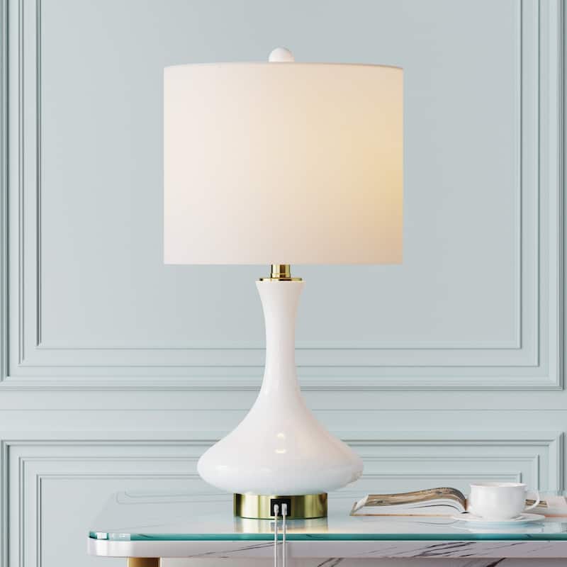 Maxax 23.5 Ceramic Bedside Elegant Table Lamp