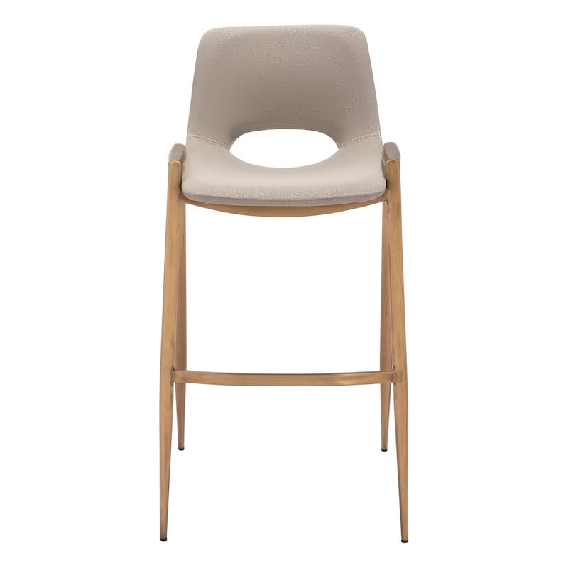 Desi Barstool Beige & Gold