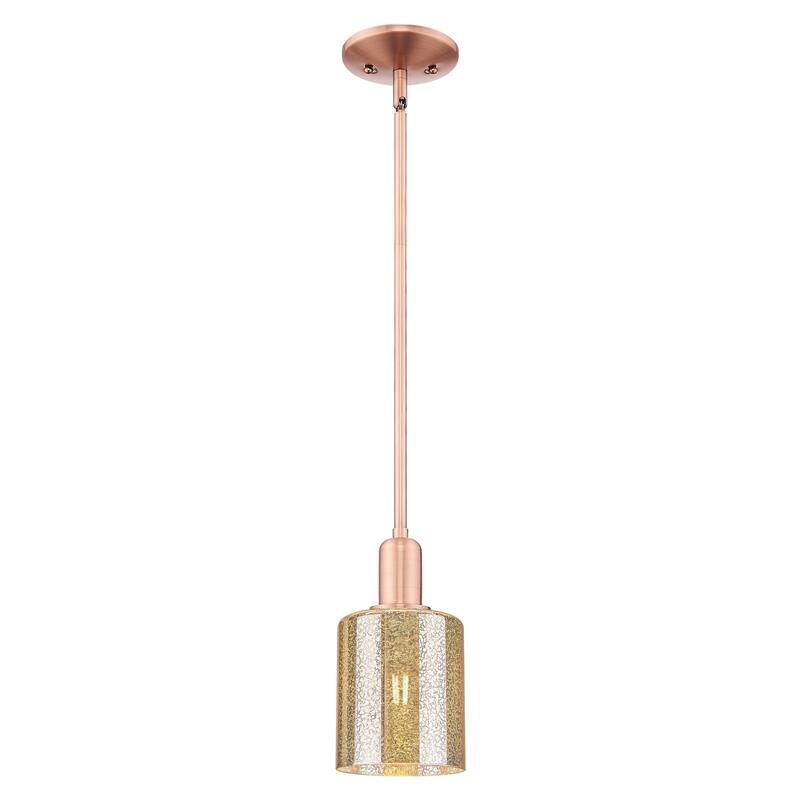 Innovations Lighting Endless Possibilities Arcadia - Cobbleskill - 1 Light 5" Stem Hung Mini Pendant - Mercury/Antique Copper