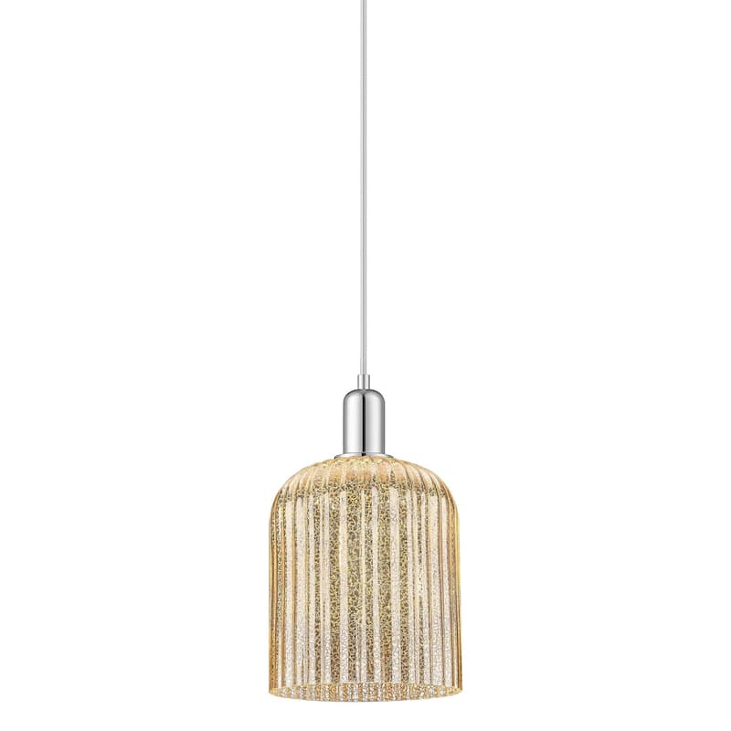 Innovations Lighting 716-1P-14-8 Bridal Veil Pendant Bridal Veil 8" - Polished Chrome / Mercury