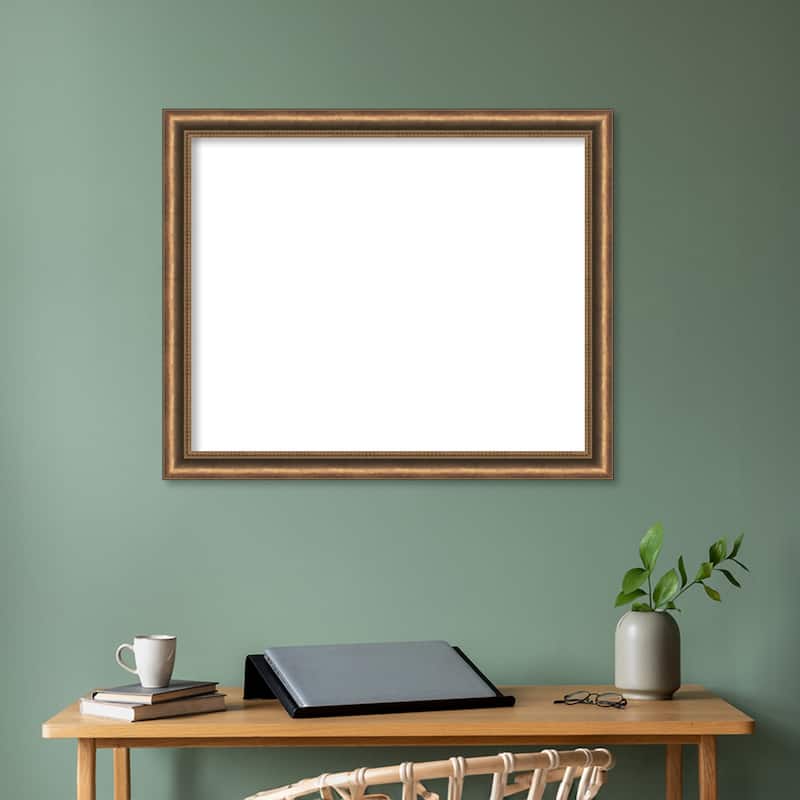 Amanti Art Manhattan Bronze Narrow Framed Dry Erase Magnetic Board