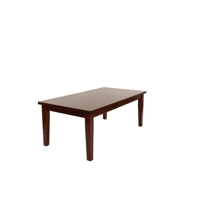Dining Table Rectangle Dining Table w Leaf 1pc Table Only Rubber wood Antique Walnut Wood Finish Dining Room Furniture