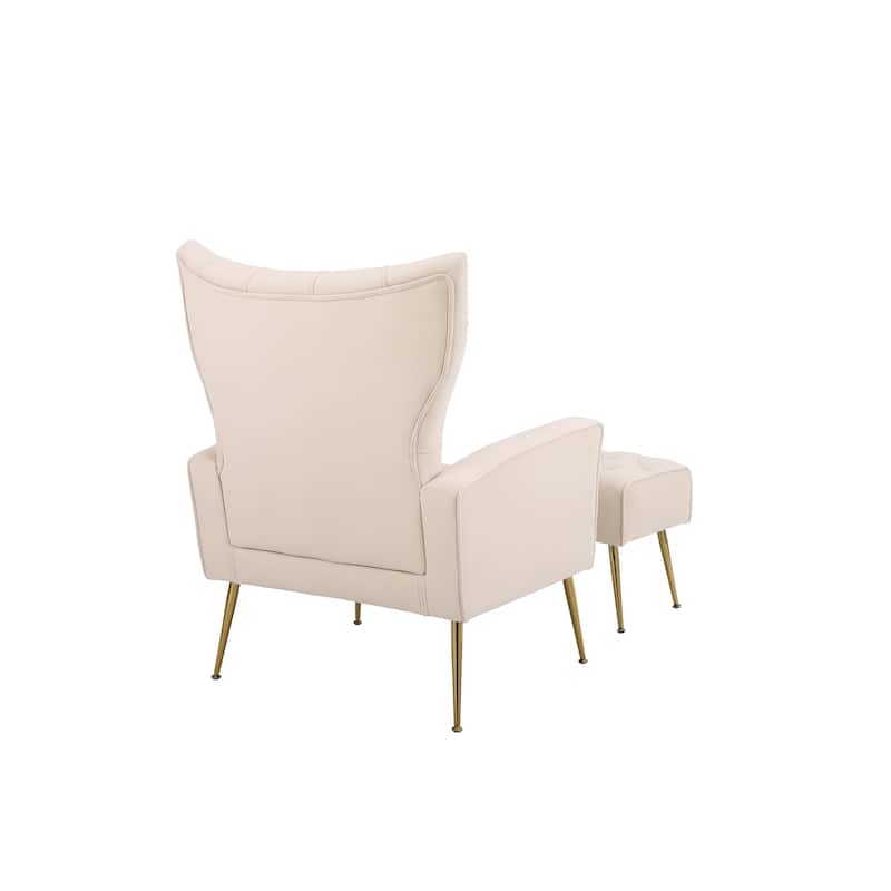 31.5" Velvet Button Tufted Arm Chair