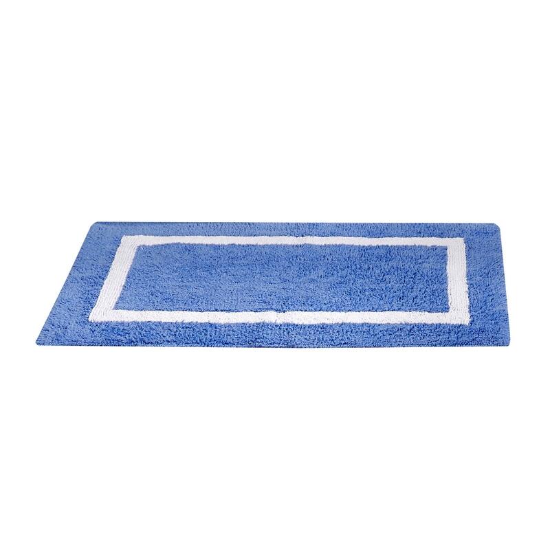 Better Trends Hotel Collection in Race Track 100% Cotton Super Absorbent Reversible Double Sided Machine Washable Bath Mat Rug