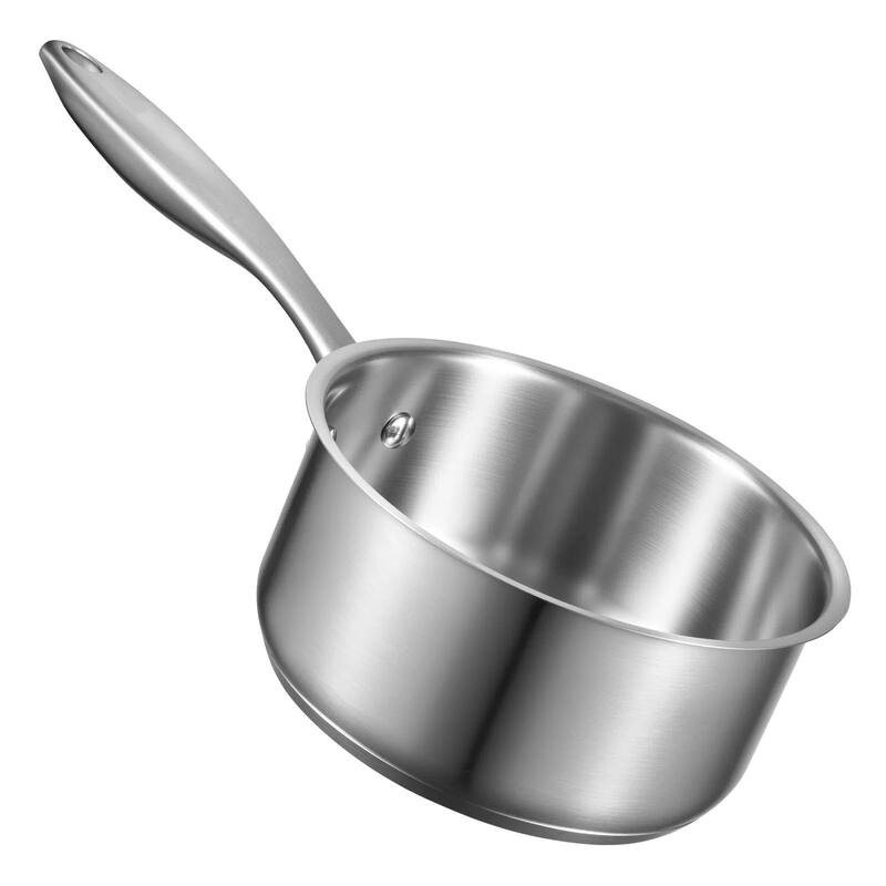 Silver 2-in-1 Aluminum Saucepan with Steamer Insert Oven Safe for Daily Use