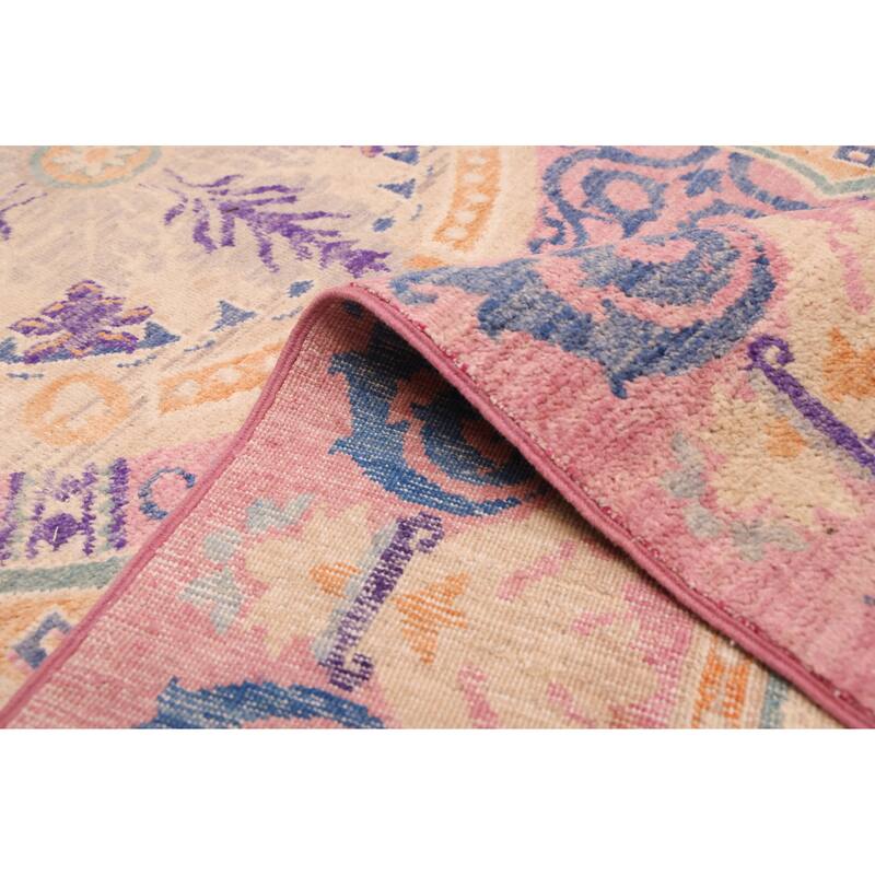 ECARPETGALLERY Hand-knotted Signature Collection Violet Wool Rug - 9'0 x 12'2