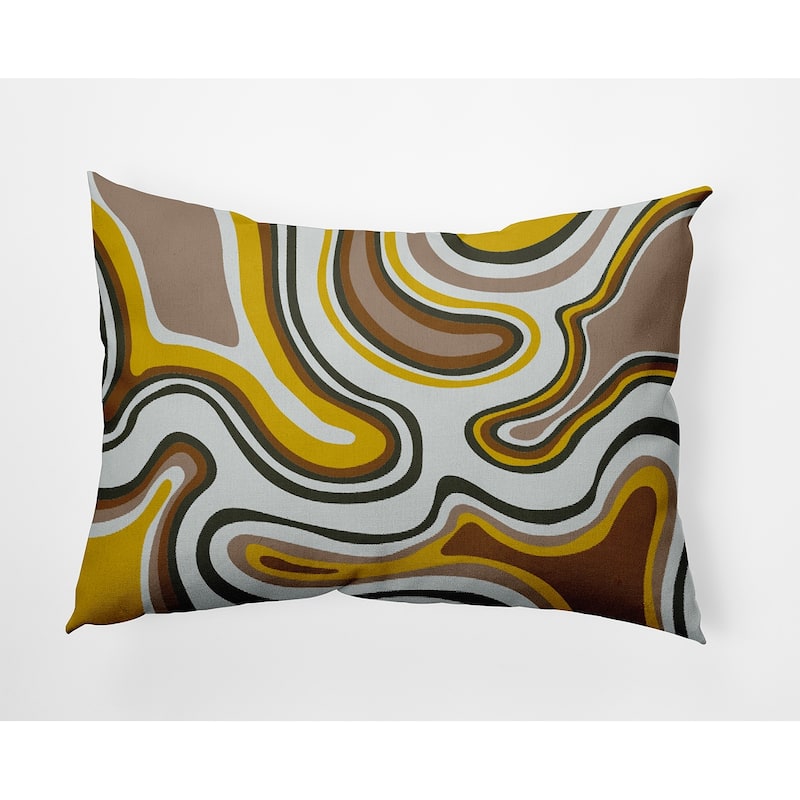 Agate Decorative Throw Pillow - Mustard - 14" x 20"