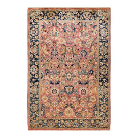 Overton Mogul, One-of-a-Kind Hand-Knotted Area Rug - Pink, 6' 3" x 9' 1" - 6' 3" x 9' 1"