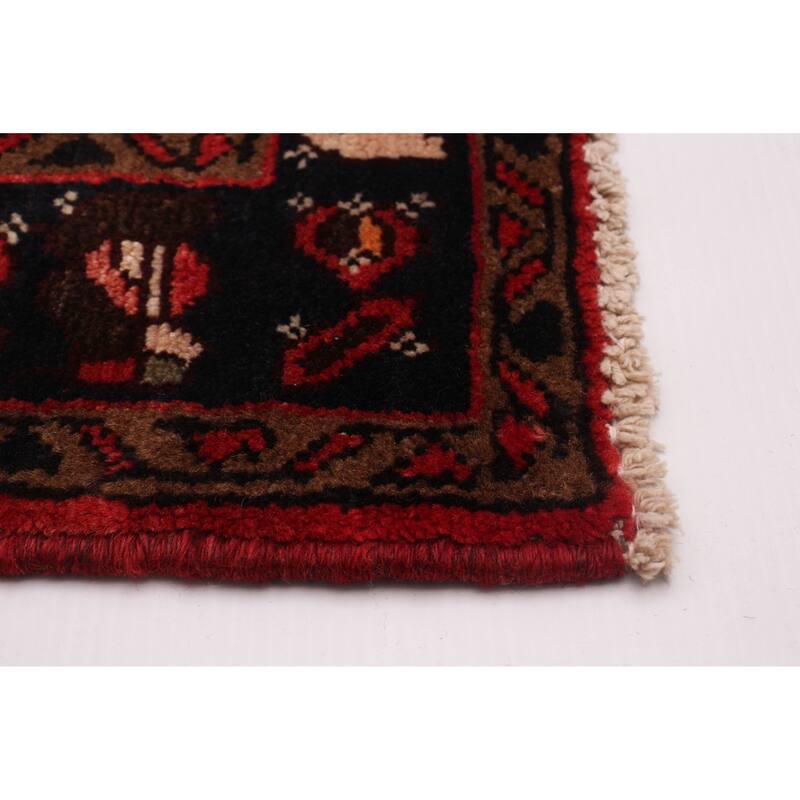 ECARPETGALLERY Hand-knotted Andelz Red Wool Rug - 3'6 x 9'3