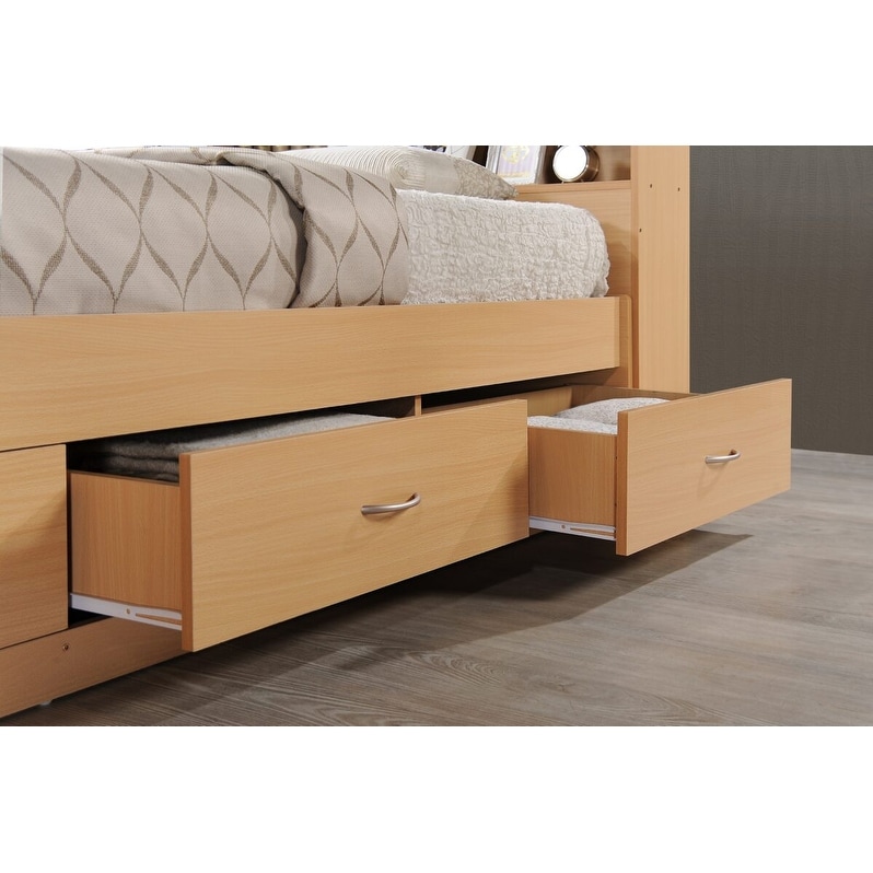 Hodedah twin size captain bed with 3 drawers and headboard 2025