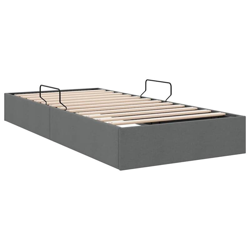 vidaXL Storage Bed with Mattress in Fabric