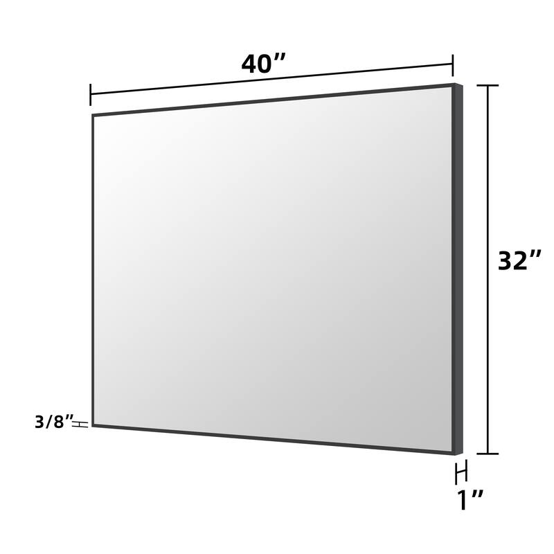 QuivaraView Wall Mounted Aluminum Frame Bathroom Vanity Mirror