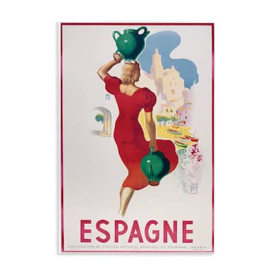 Stupell Vintage Spain Travel Advertisement Wall Plaque Art Design By Marcus Jules