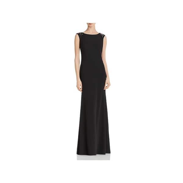 AIDAN AIDAN MATTOX Womens Black Sequined Sleeveless Strapless Micro Mini Party A-Line Dress
