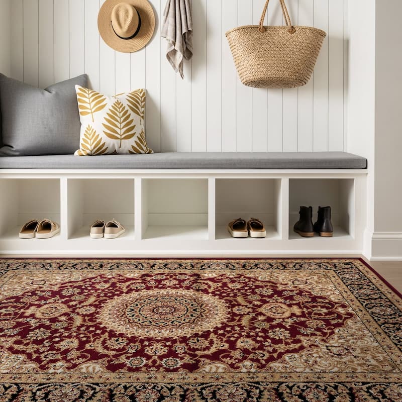 World Rug Gallery Traditional Oriental Medallion Area Rug