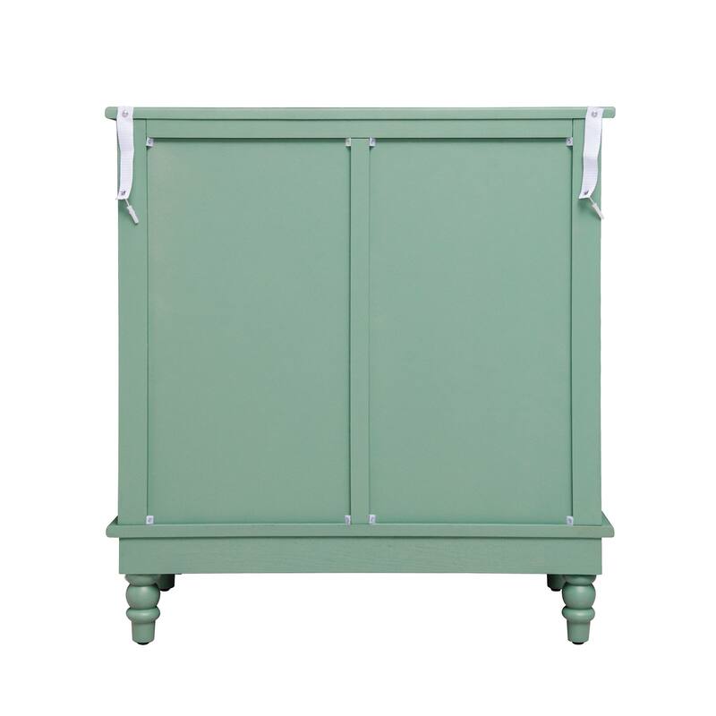 GDFStudio - Manchuria Crest American Style Hollow-Carved Storage Accent Cabinet with 2 Doors