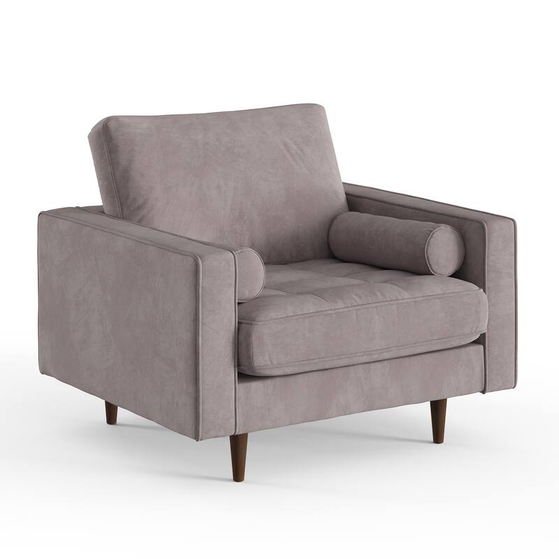 Bloomfield Performance Velvet Arm Chair - Platinum Grey