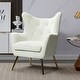 preview thumbnail 71 of 141, Eusebio Tufted Velvet Accent Chair with Wingback, Arms, and Metal Gold Legs for Living Room or Bedroom by HULALA HOME IVORY