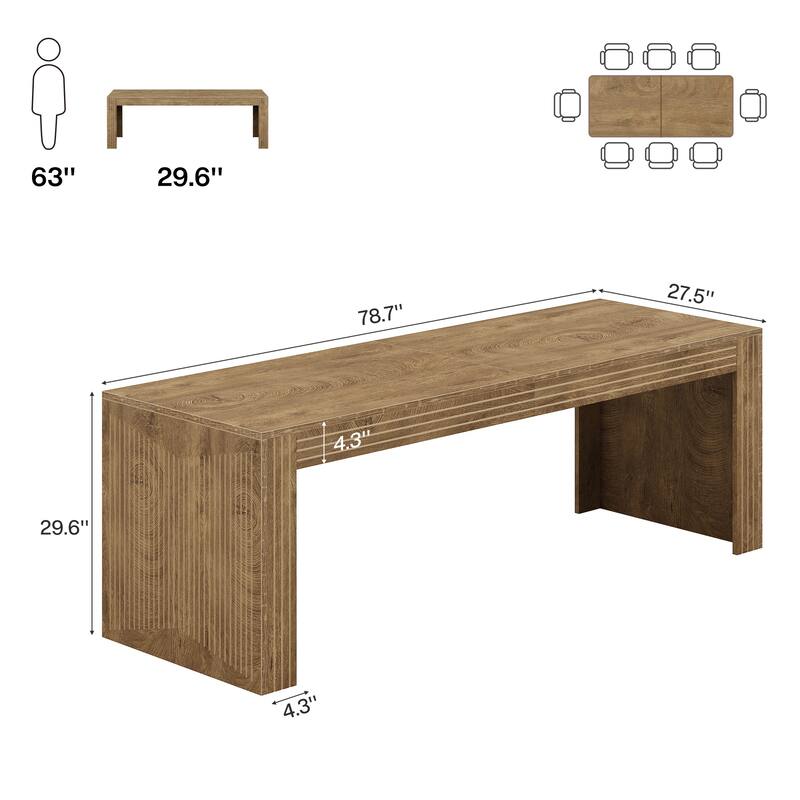 79-Inch Extra Long Desk for 6-8 People,Conference Table for Office