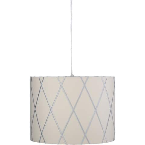 Artistic Weavers Kyle Classic Embroidered 16-inch Drum Pendant - 12"H x 16"W x 16"D