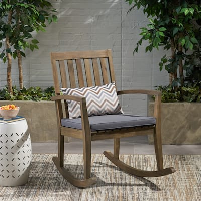 MONTROSE ROCKING CHAIR with Durable Wooden Frame, Perfect for Indoor and Outdoor