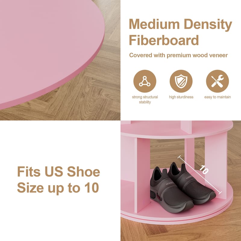 32 Pair Rotating Shoe Rack Tower - 32 Pair