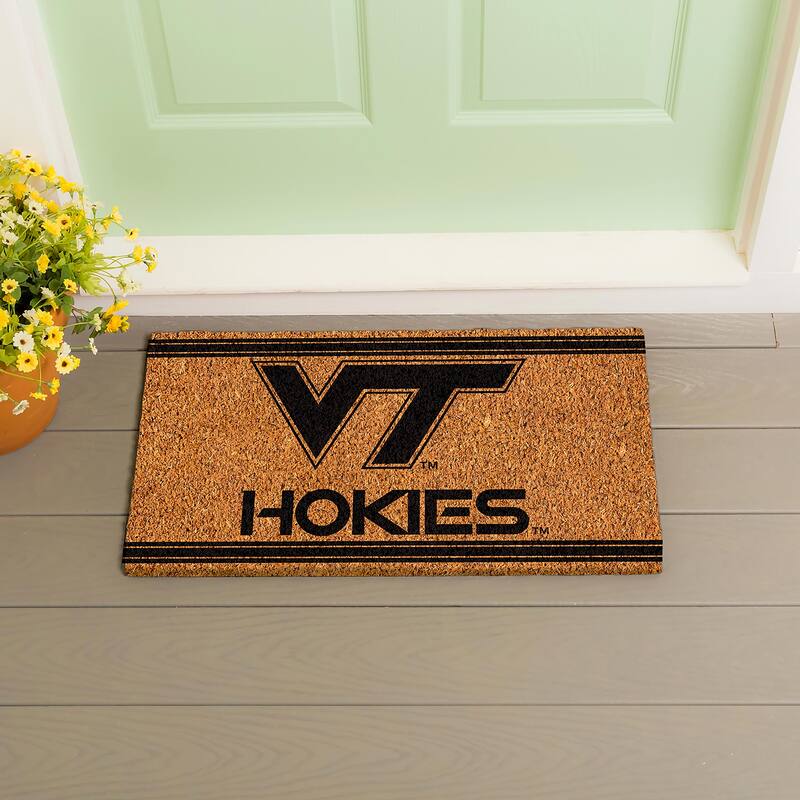 Virginia Tech Monochrome Indoor/Outdoor Coir Door Mat - 28" x 16"