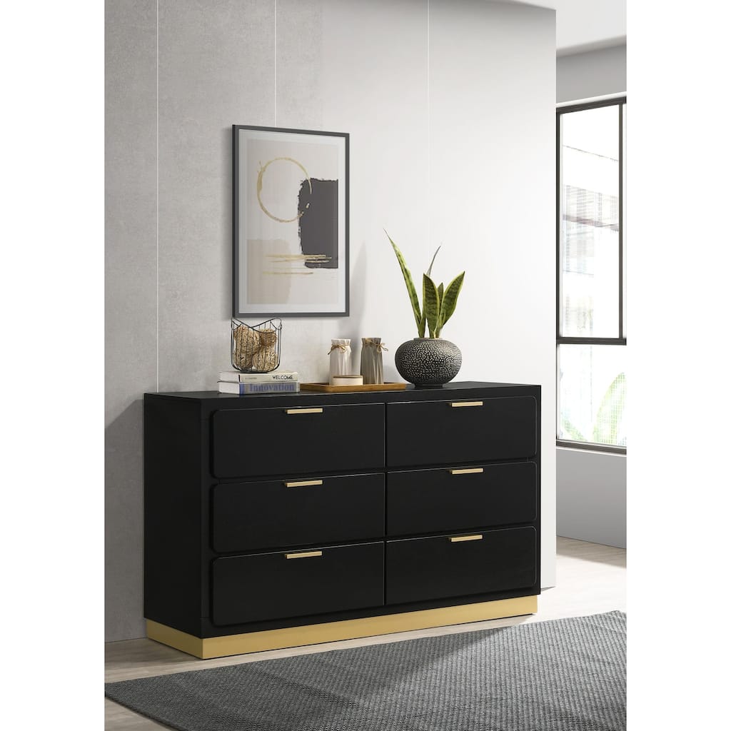 Caraway Contemporary Wood 6-drawer Dresser