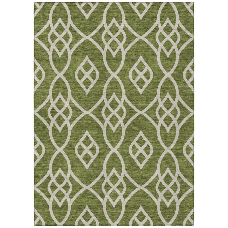 HomeRoots Trellis Transitional Rectangle Outdoor Rug